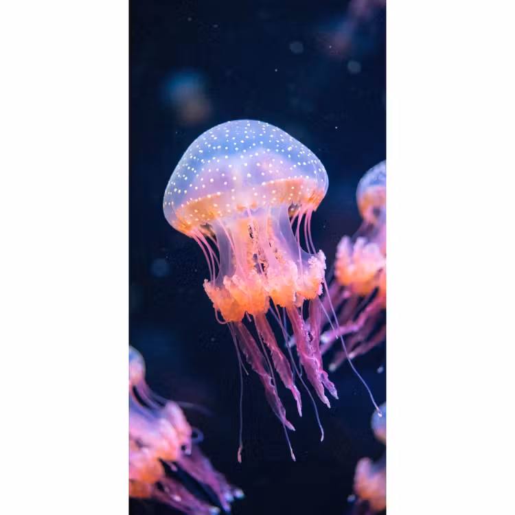 Behang - Dier - Onderwater - Natuur - Roze - Mysterieus — 2