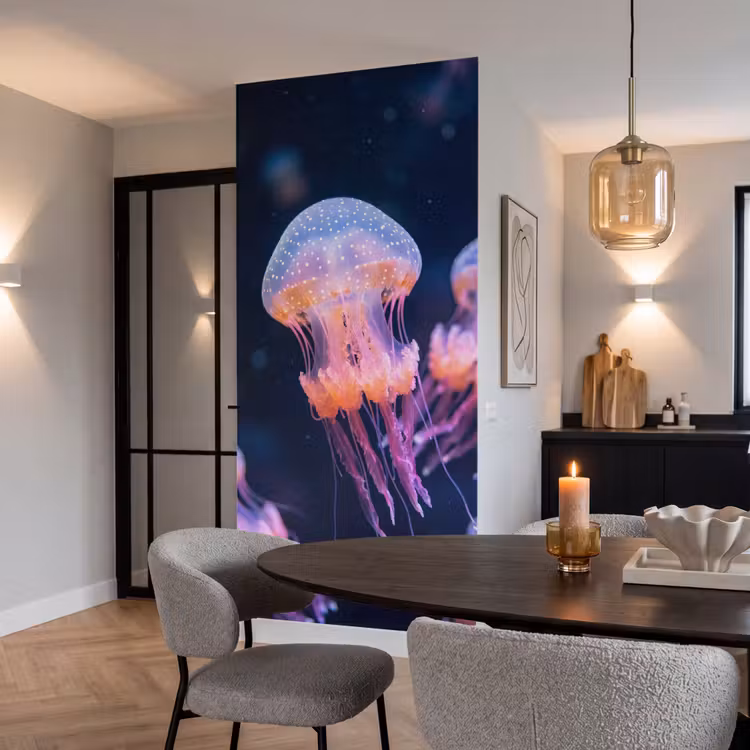 Behang - Dier - Onderwater - Natuur - Roze - Mysterieus — 5