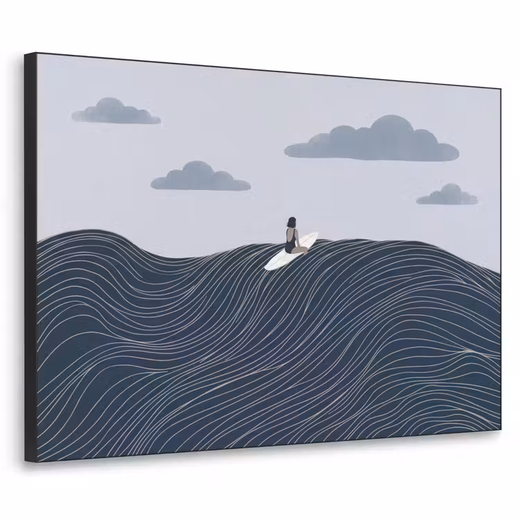 Art Frame - Persoon - Surfen - Oceaan - Natuur - Modern — 1