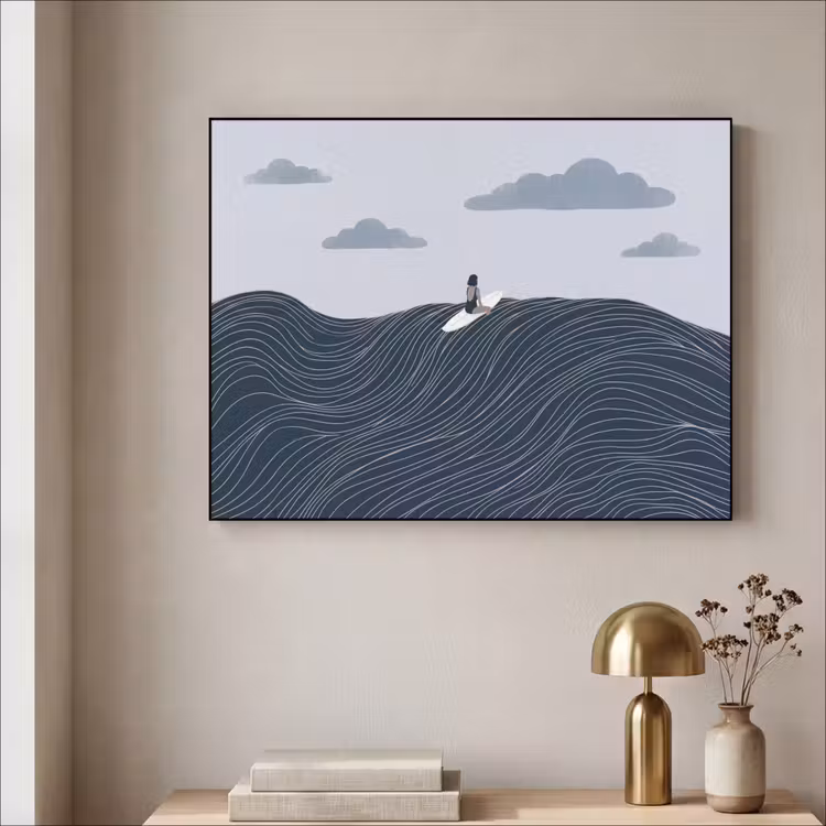Art Frame - Persoon - Surfen - Oceaan - Natuur - Modern — 3