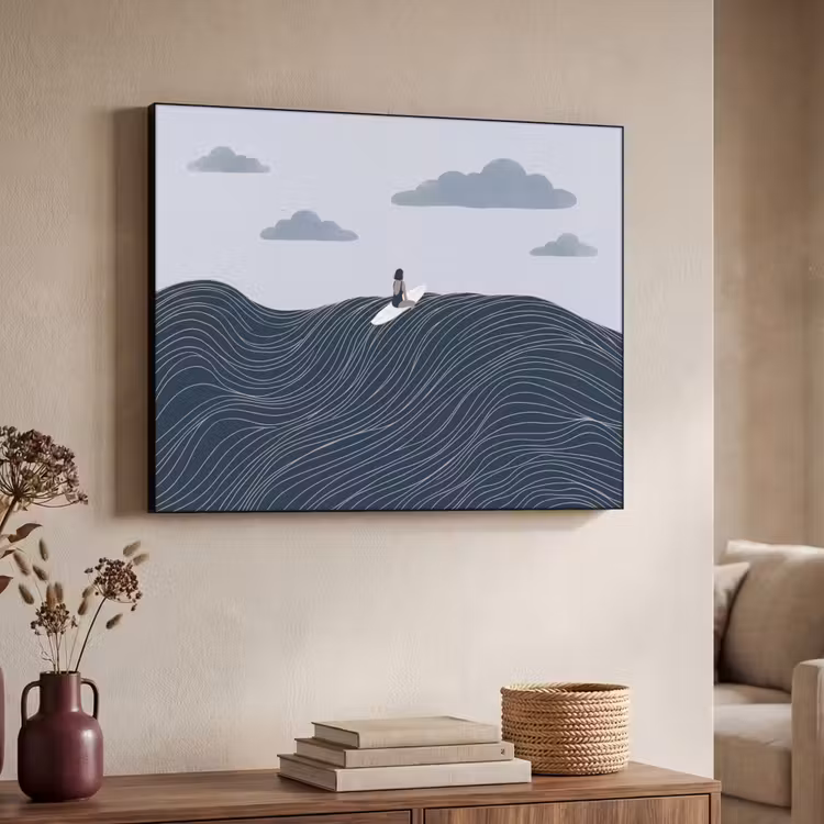 Art Frame - Persoon - Surfen - Oceaan - Natuur - Modern — 4