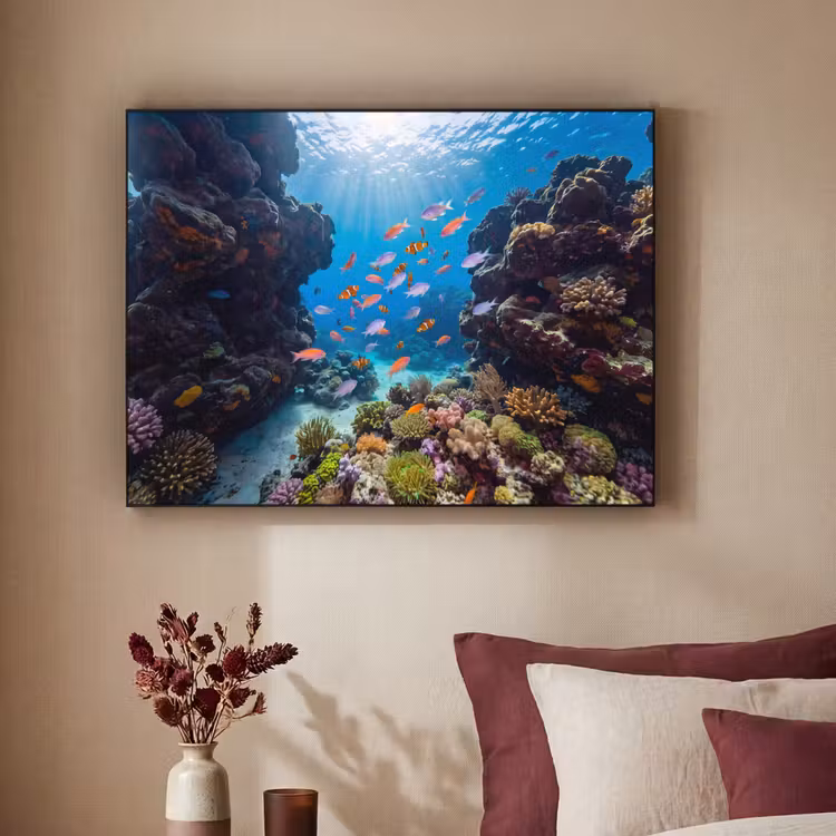 Art Frame - Vis - Koraalrif - Onderwater - Levendig - Blauw — 2