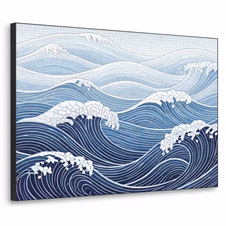 Art Frame - Water - Mozaïek - Landschap - Modern - Blauw — 1