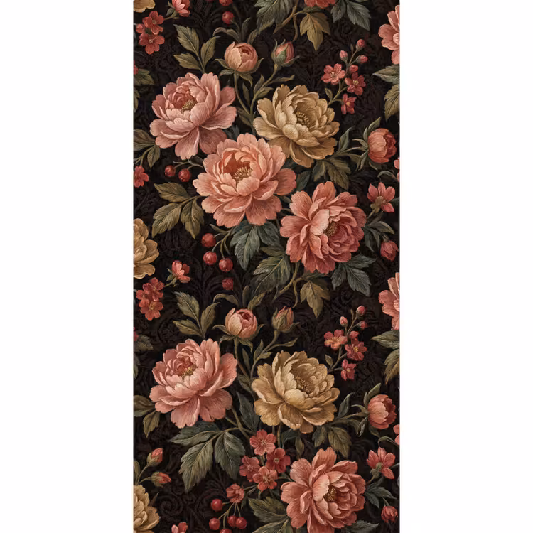 Behang - Bloemen - Patroon - Natuur - Vintage - Roze — 2
