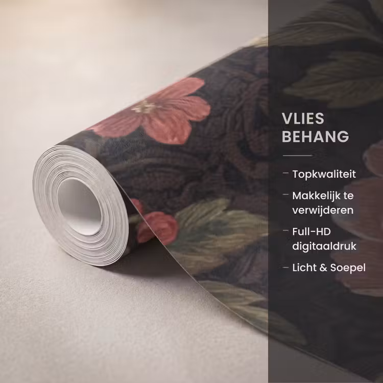 Behang - Bloemen - Patroon - Natuur - Vintage - Roze — 3
