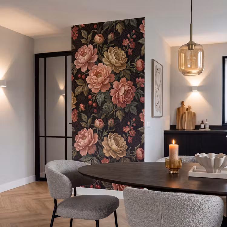 Behang - Bloemen - Patroon - Natuur - Vintage - Roze — 5