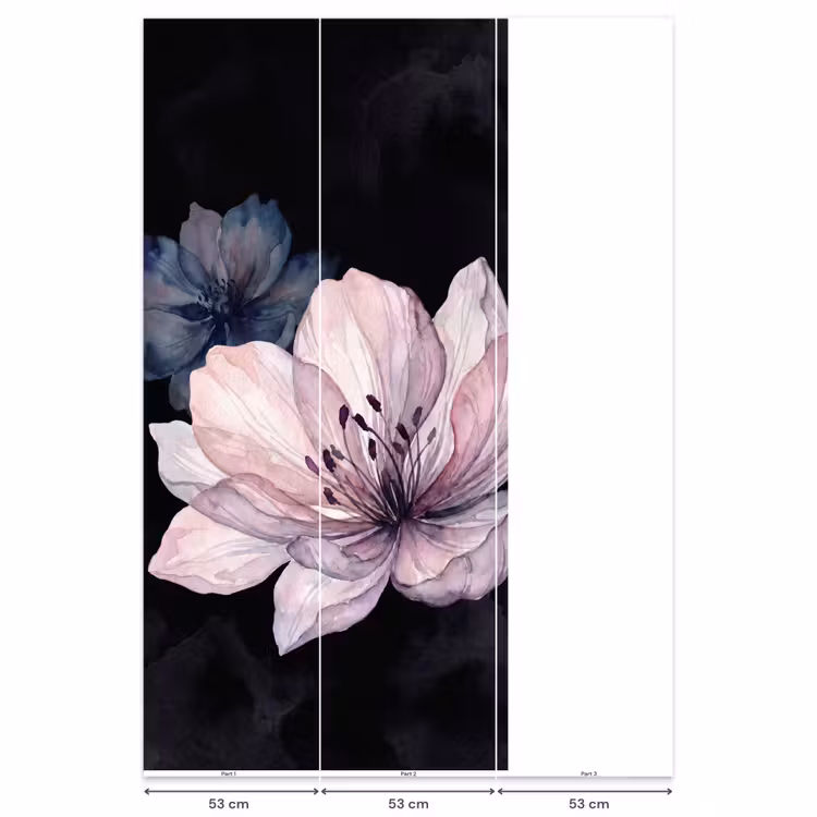Behang - Bloemen - Aquarel - Modern - Roze - Donker — 6