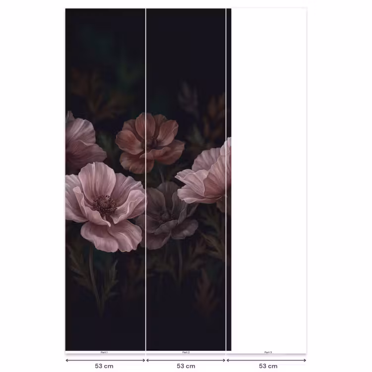 Behang - Bloemen - Natuur - Roze - Donker - Modern — 6