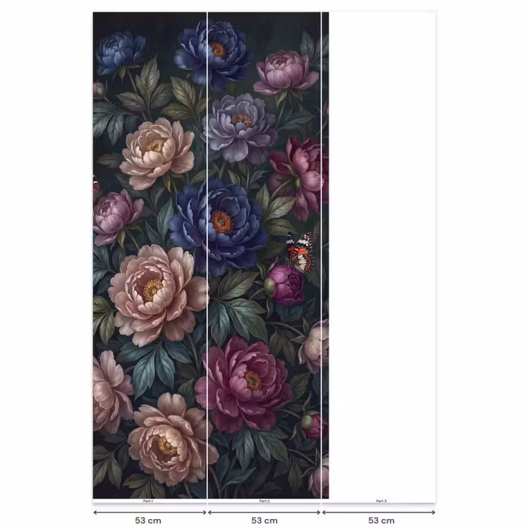 Behang - Bloemen - Vlinder - Natuur - Modern - Paars — 6