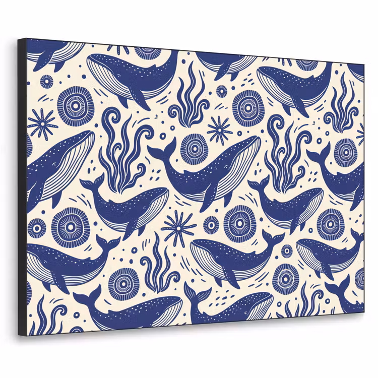 Art Frame - Walvis - Onderwater - Dieren - Abstract - Blauw — 1