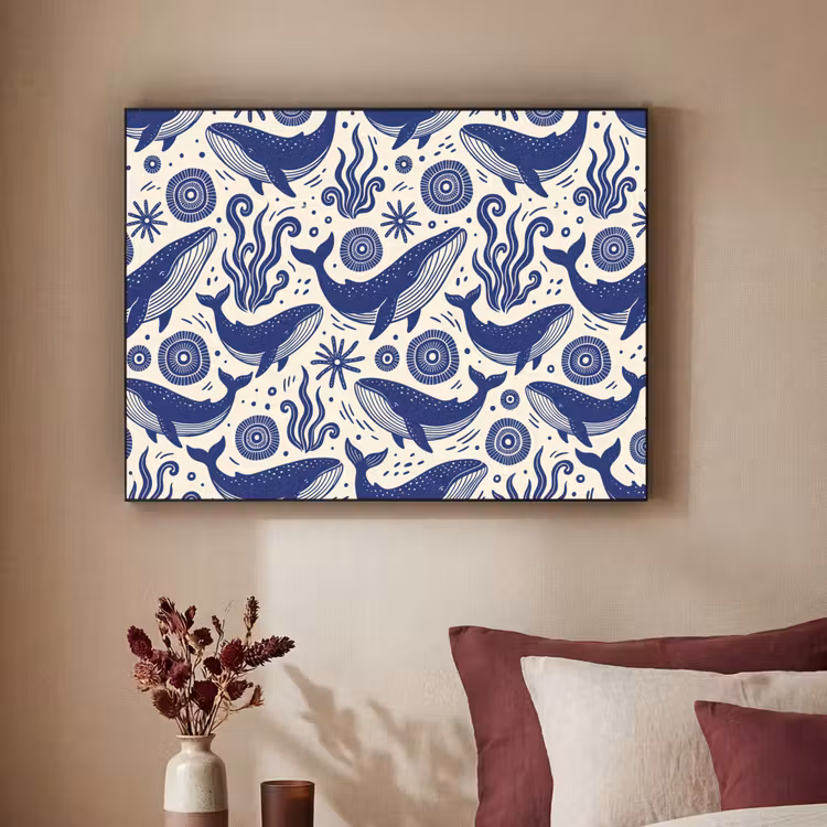 Art Frame - Walvis - Onderwater - Dieren - Abstract - Blauw — 2