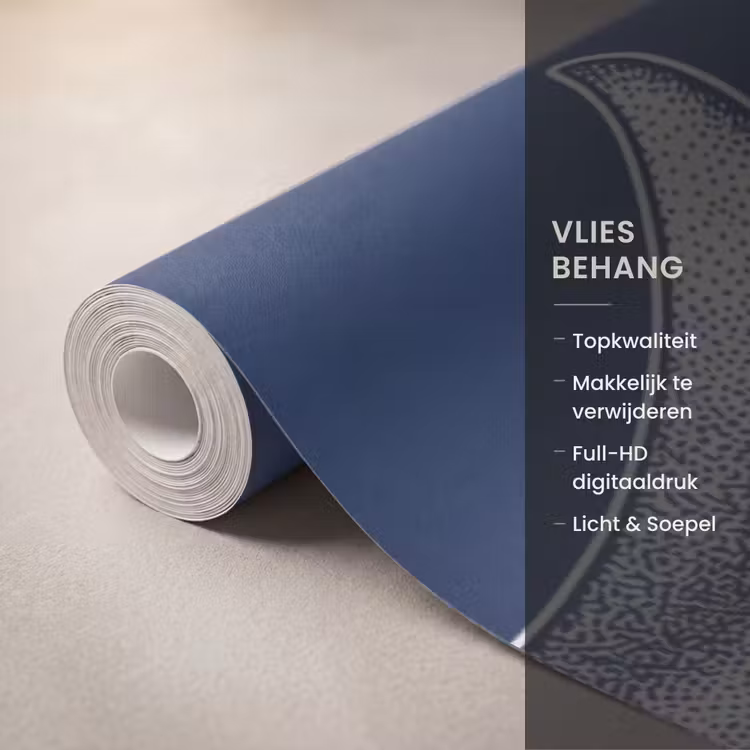 Behang - Dieren - Zeeleven - Oceaan - Graveren - Blauw — 3