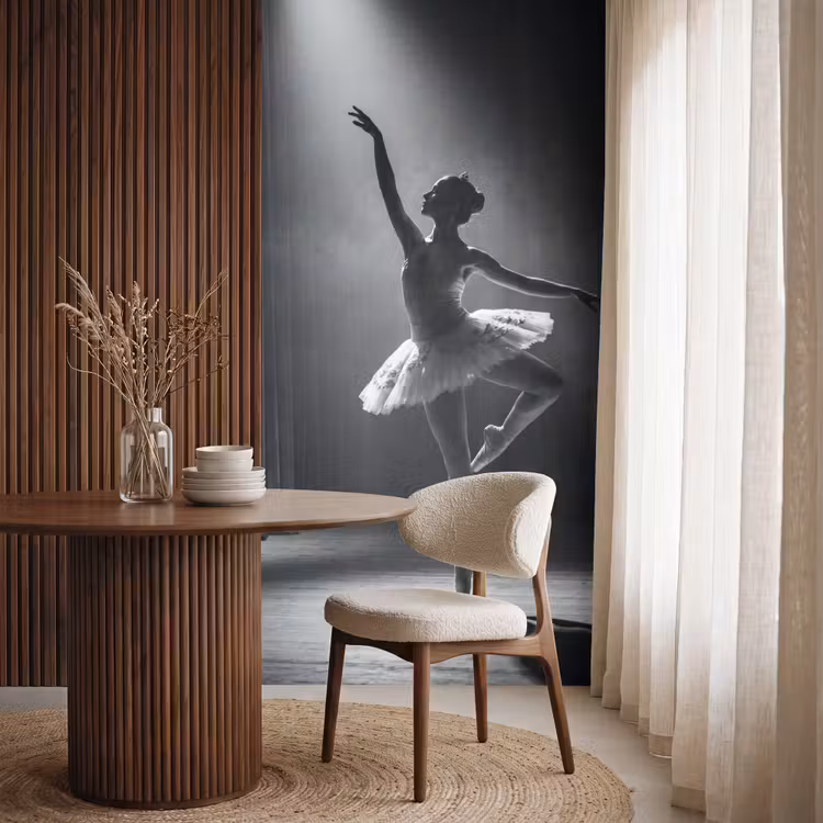 Behang - Danser - Podium - Zwart-wit - Kunst - Klassiek — 4