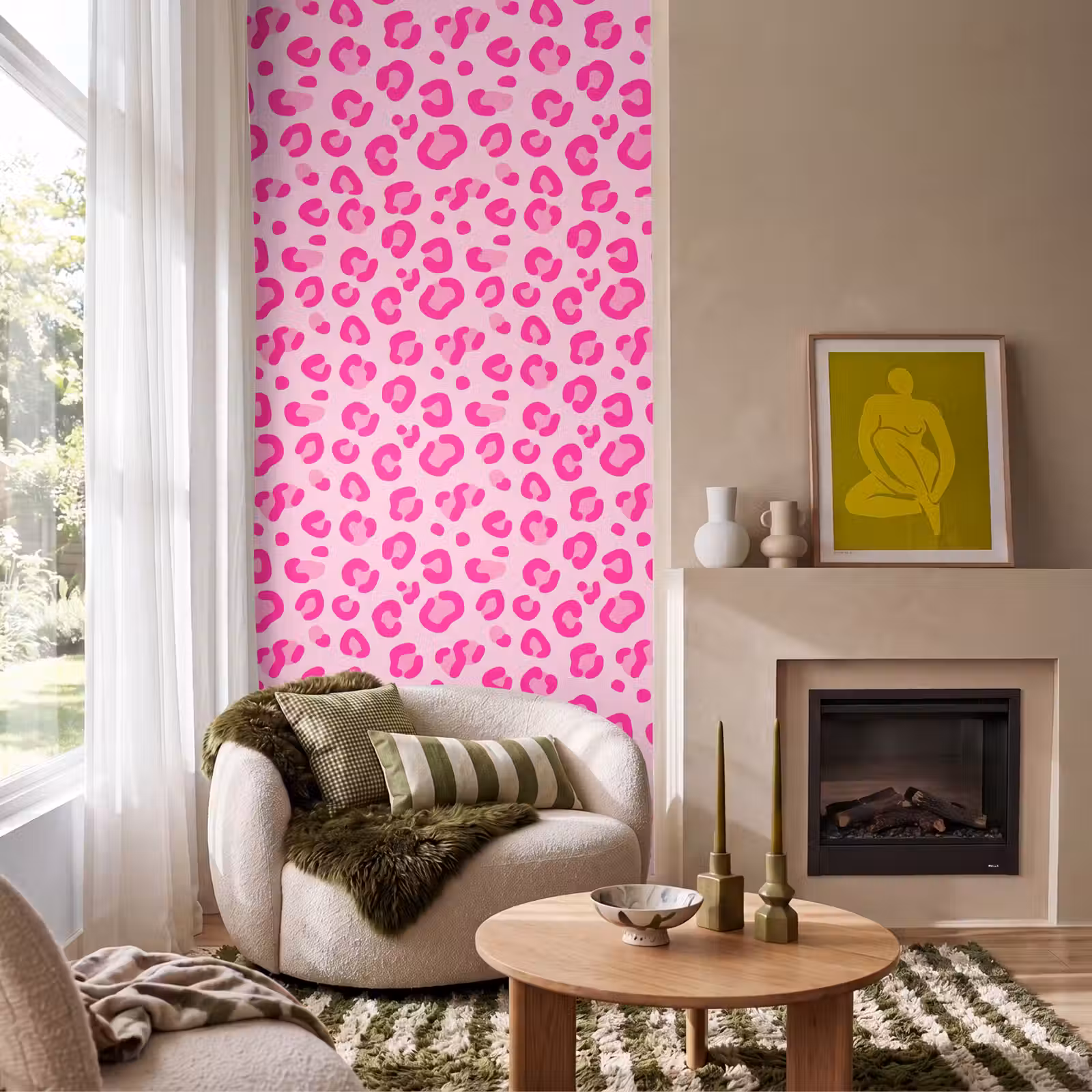 Behang - Dierenprint - Patroon - Abstract - Modern - Roze — 1