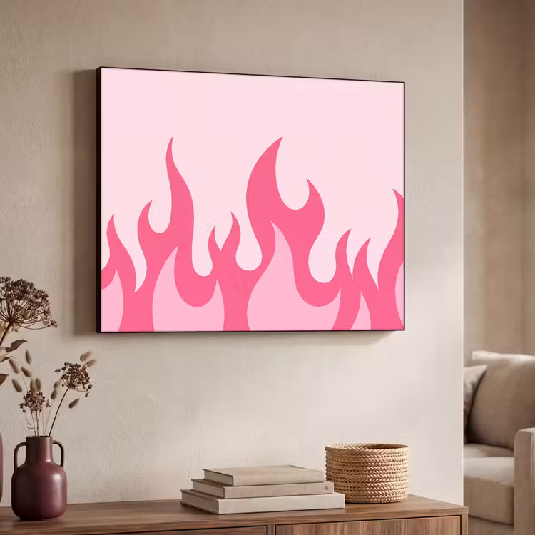 Art Frame - Vlammen - Patroon - Abstract - Modern - Roze — 4