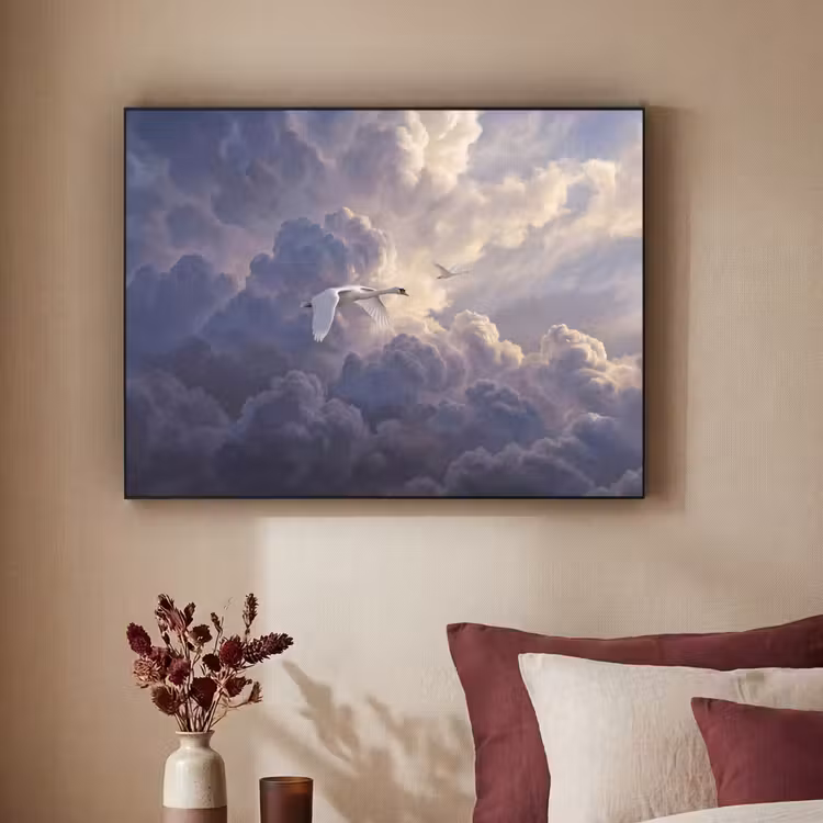 Art Frame - Vogel - Vliegend - Natuur - Wit - Wolken — 2
