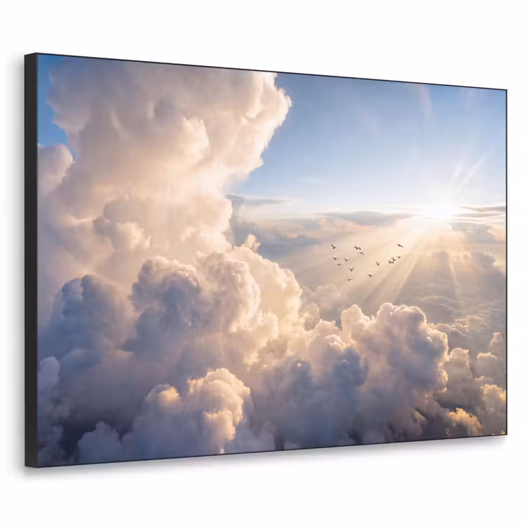 Art Frame - Wolken - Zonnestralen - Natuur - Wit — 1