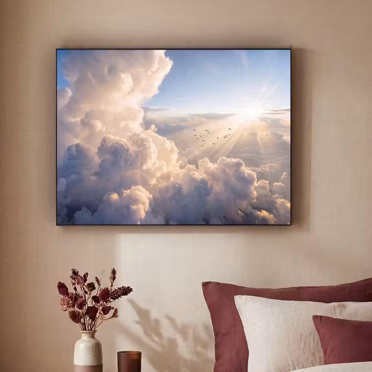 Art Frame - Wolken - Zonnestralen - Natuur - Wit — 2