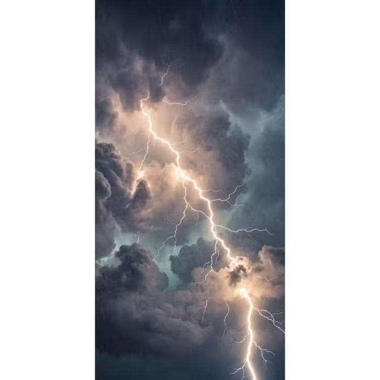 Behang - Bliksem - Storm - Natuur - Donker — 2