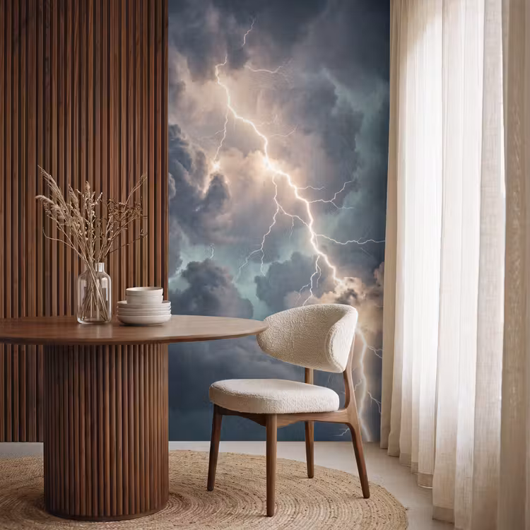 Behang - Bliksem - Storm - Natuur - Donker — 4