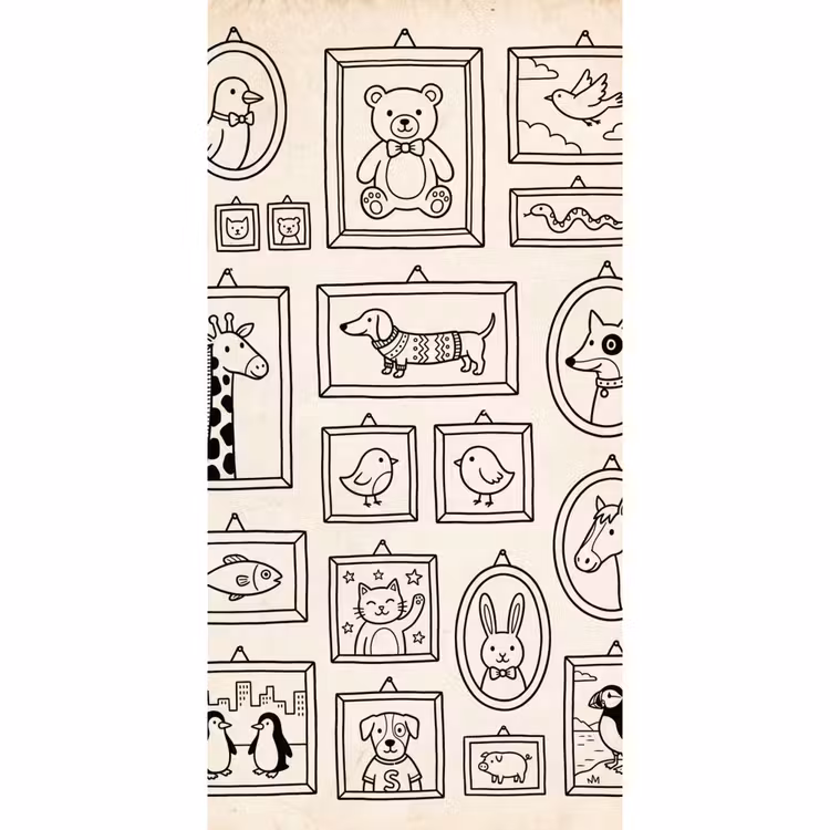 Behang - Dieren - Illustratie - Lijsten - Galerij - Speels — 2