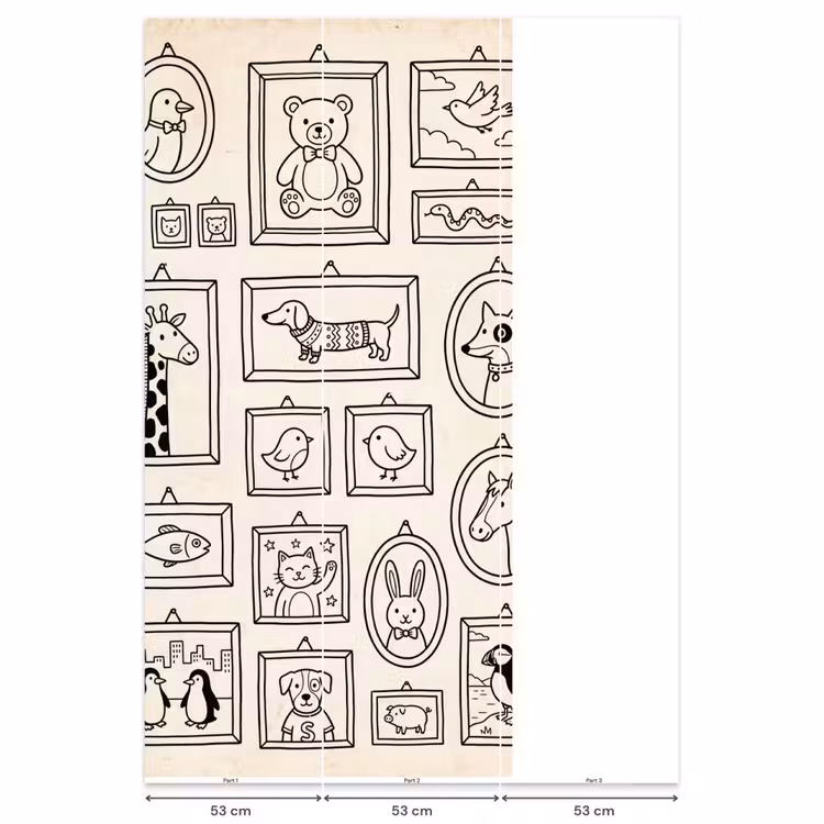 Behang - Dieren - Illustratie - Lijsten - Galerij - Speels — 6