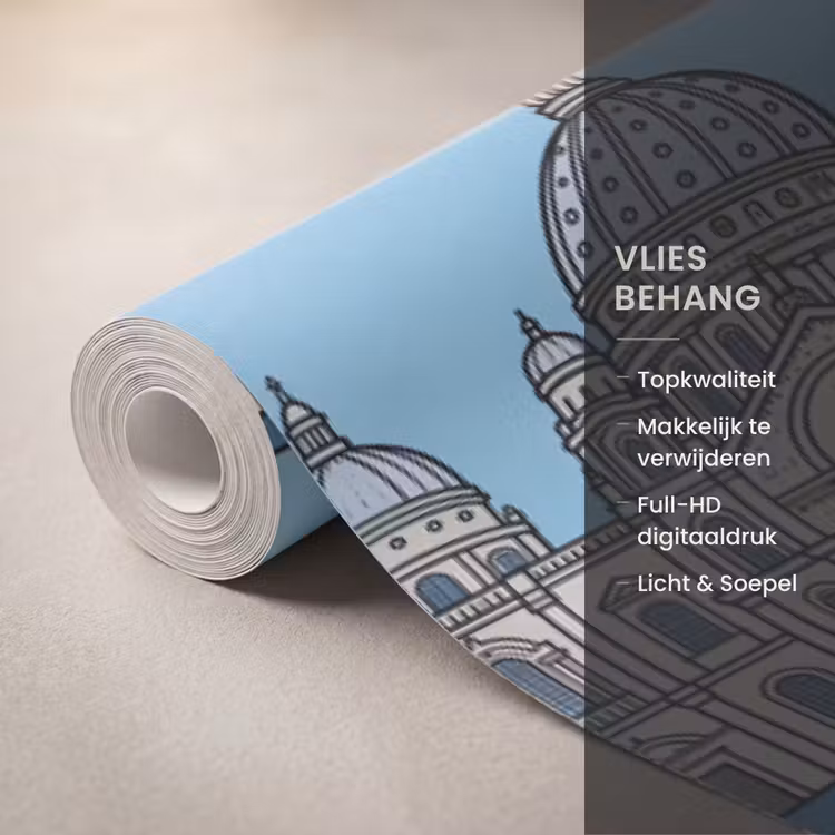 Behang - Gebouw - Koepel - Architectuur - Klassiek - Grijs — 3