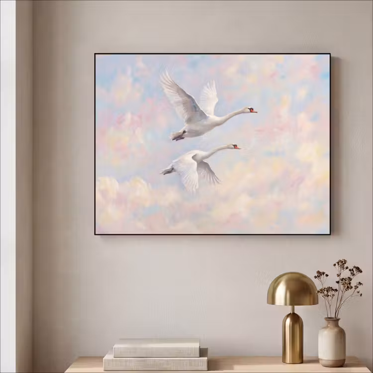 Art Frame - Vogel - Vliegend - Lucht - Modern - Pastel — 3