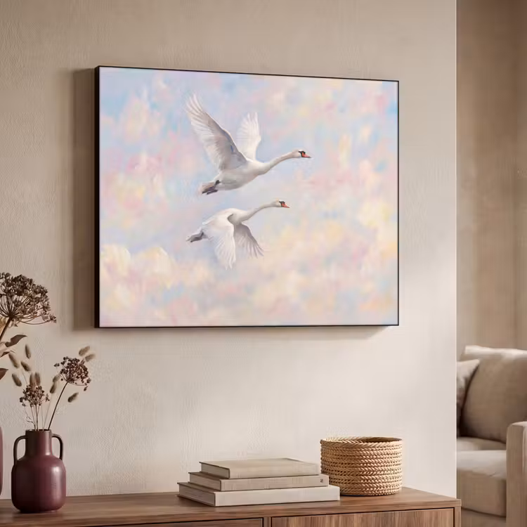 Art Frame - Vogel - Vliegend - Lucht - Modern - Pastel — 4
