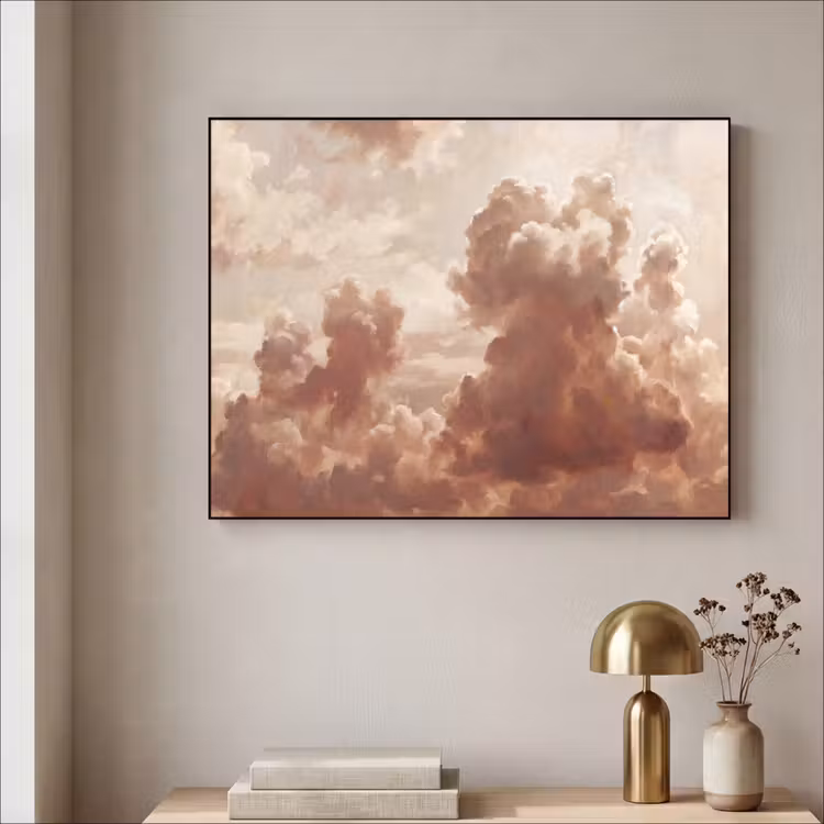 Art Frame - Wolken - Lucht - Natuur - Modern - Bruin — 3