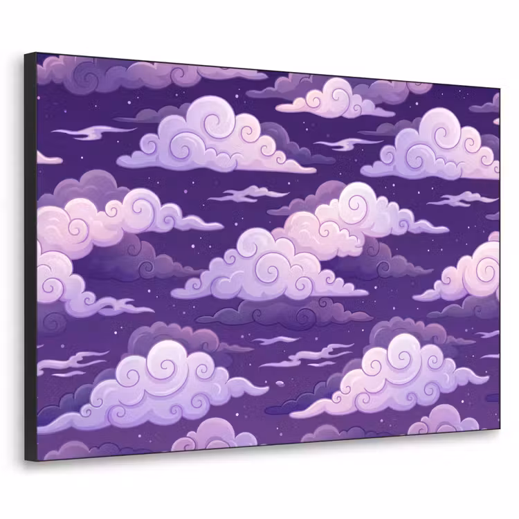 Art Frame - Wolken - Nacht - Natuur - Abstract - Paars — 1