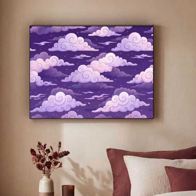 Art Frame - Wolken - Nacht - Natuur - Abstract - Paars — 2