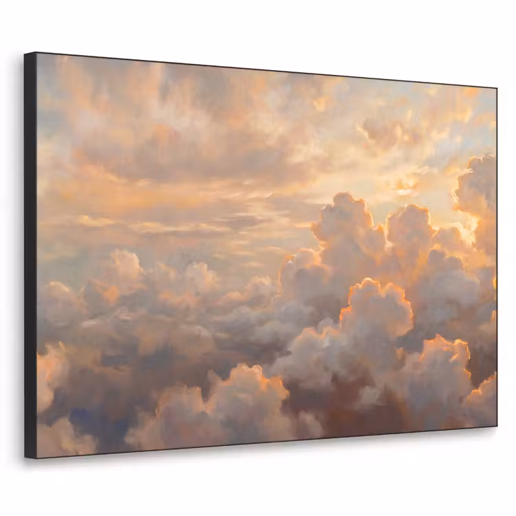 Art Frame - Wolken - Zonsondergang - Natuur - Abstract - Goud — 1
