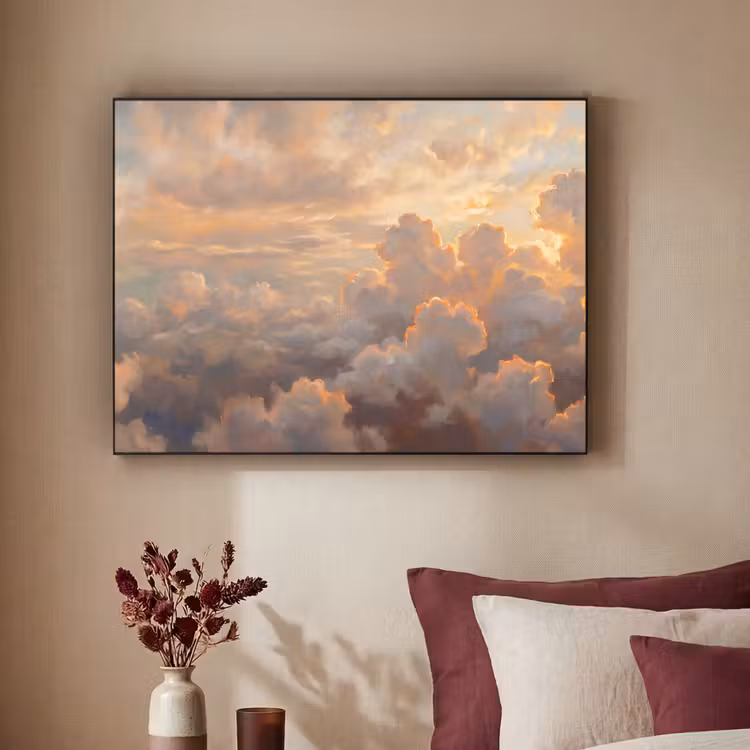 Art Frame - Wolken - Zonsondergang - Natuur - Abstract - Goud — 2