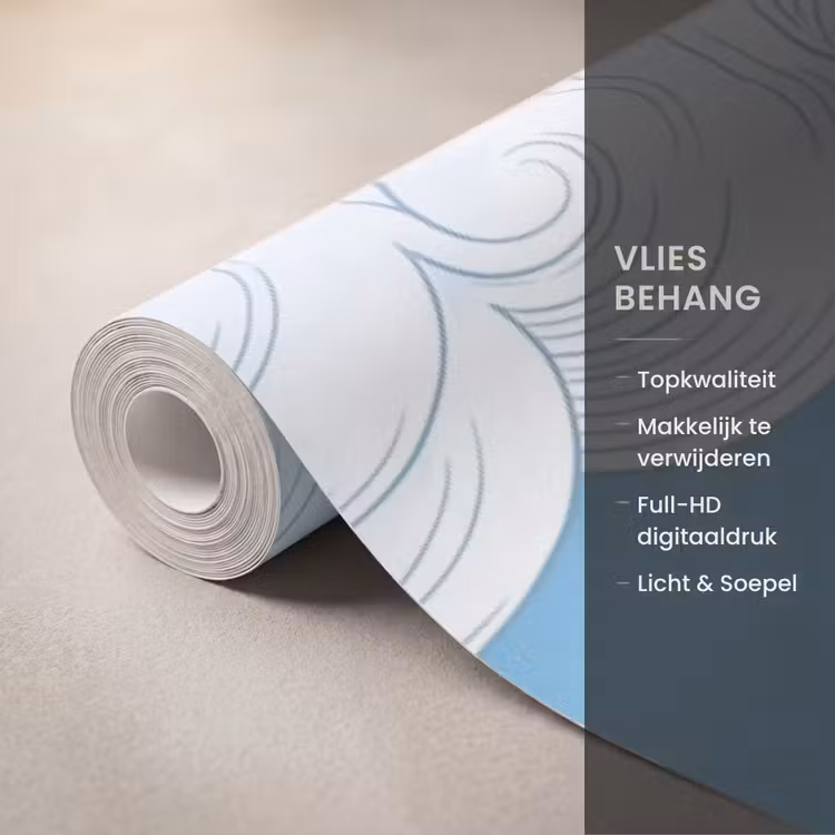 Behang - Engel - Vliegend - Klassiek - Blauw — 3