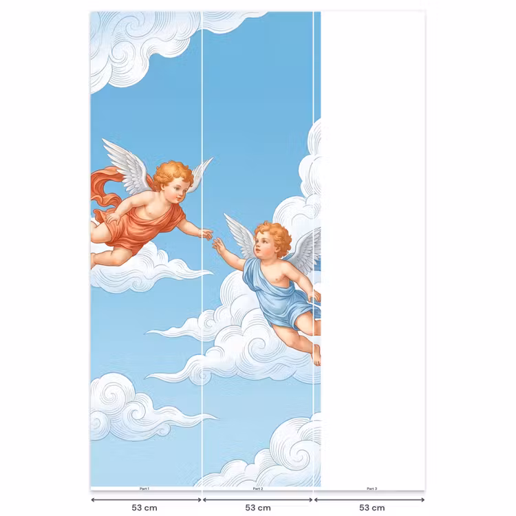 Behang - Engel - Vliegend - Klassiek - Blauw — 6