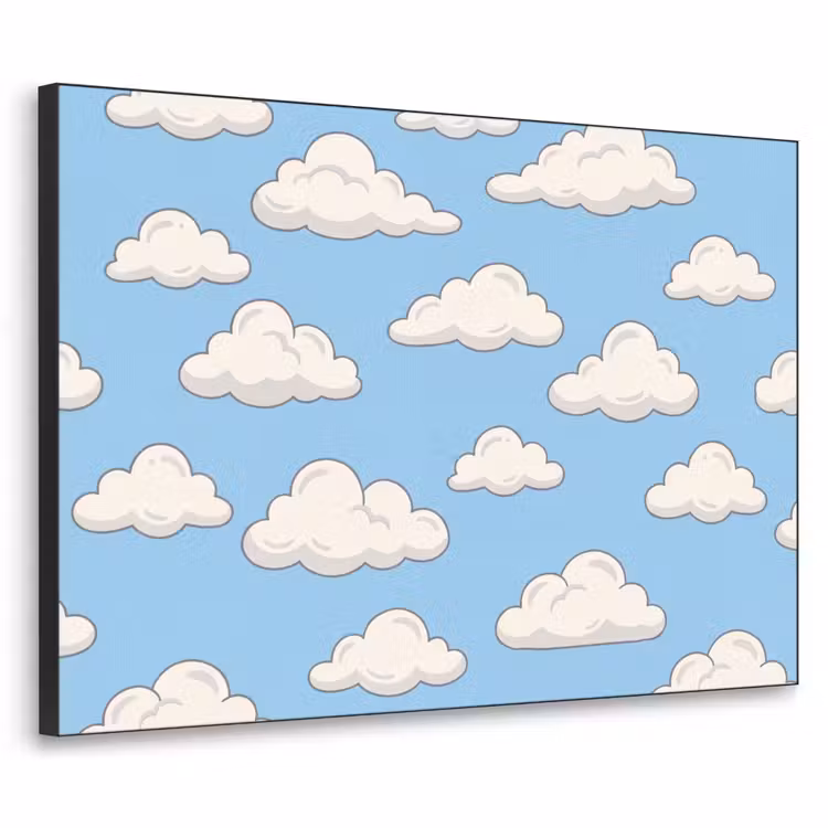 Art Frame - Wolk - Cartoon - Lucht - Blauw - Wit — 1