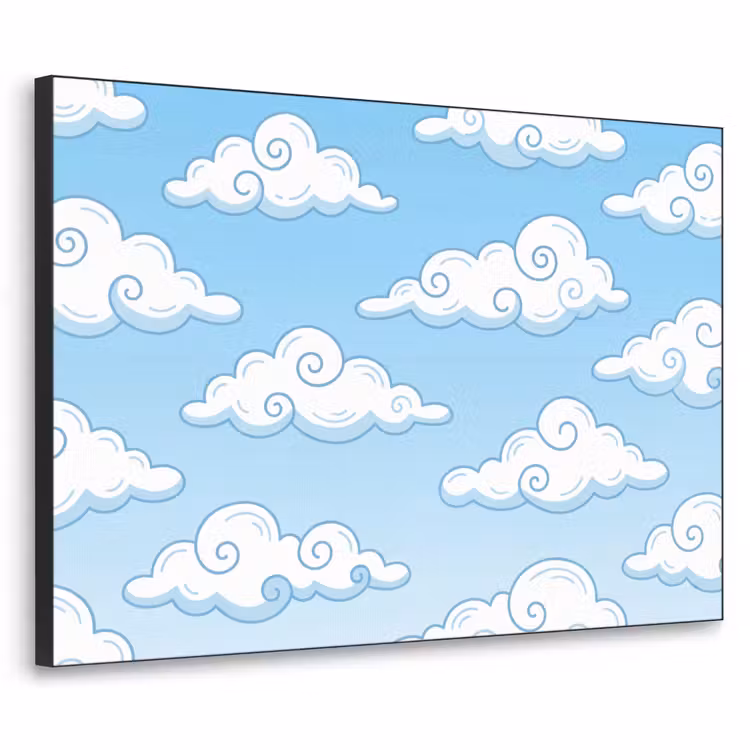 Art Frame - Wolk - Lucht - Cartoon - Blauw - Wit — 1