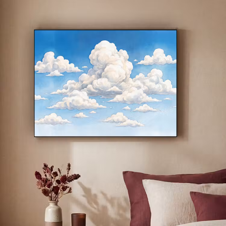 Art Frame - Wolken - Blauwe lucht - Natuur - Modern - Wit — 2
