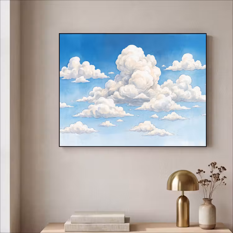 Art Frame - Wolken - Blauwe lucht - Natuur - Modern - Wit — 3