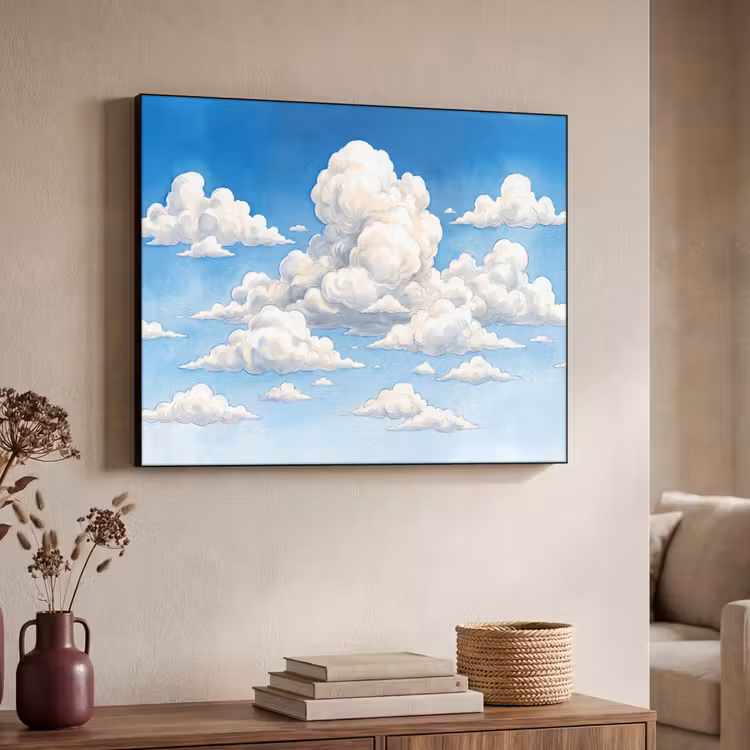 Art Frame - Wolken - Blauwe lucht - Natuur - Modern - Wit — 4