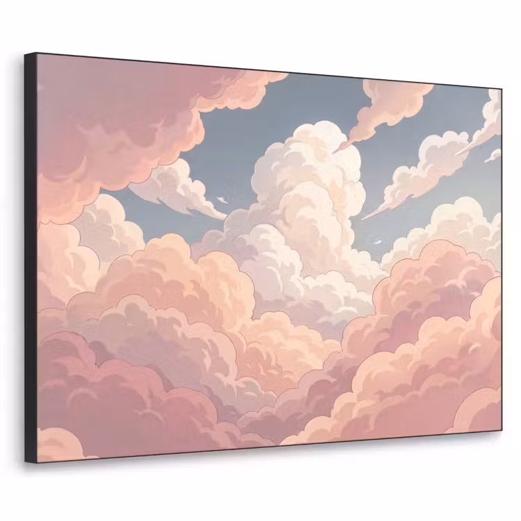 Art Frame - Wolken - Lucht - Natuur - Pastel - Roze — 1