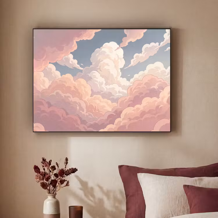 Art Frame - Wolken - Lucht - Natuur - Pastel - Roze — 2