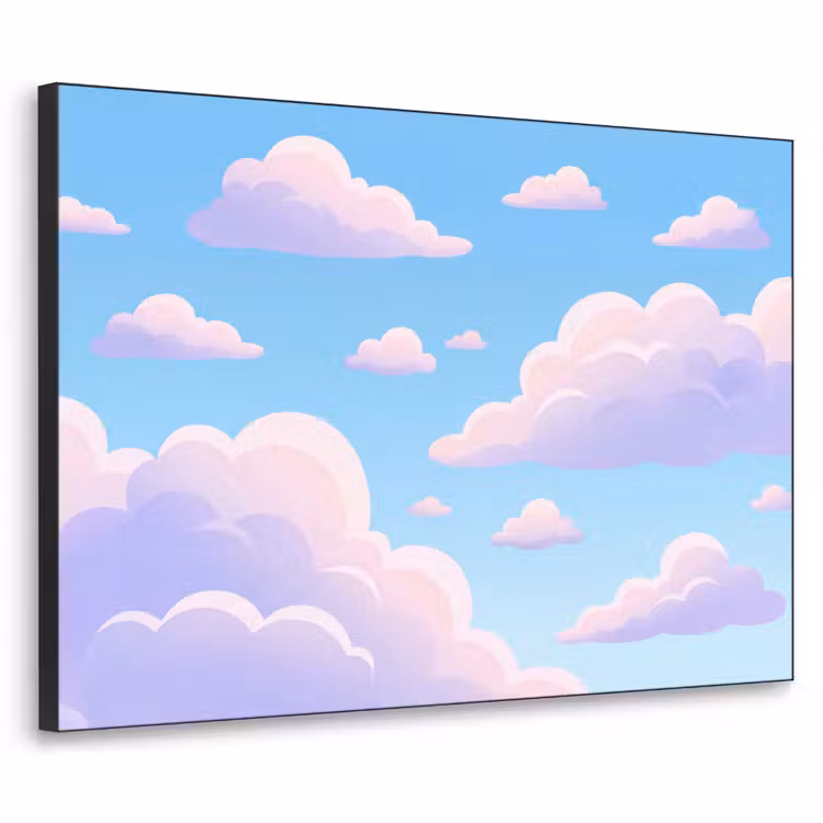 Art Frame - Wolken - Roze - Blauw - Natuur - Modern — 1