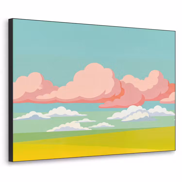 Art Frame - Wolken - Roze - Natuur - Modern - Pastel — 1