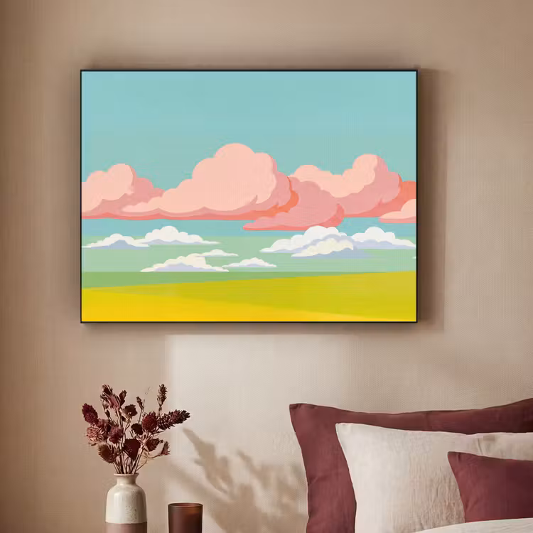 Art Frame - Wolken - Roze - Natuur - Modern - Pastel — 2