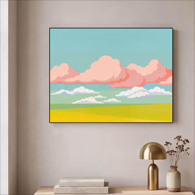 Art Frame - Wolken - Roze - Natuur - Modern - Pastel — 3