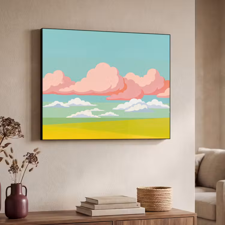 Art Frame - Wolken - Roze - Natuur - Modern - Pastel — 4