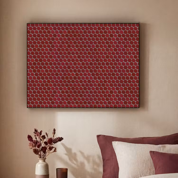 Art Frame - Penny - Mozaïek - Rond - Rood — 2