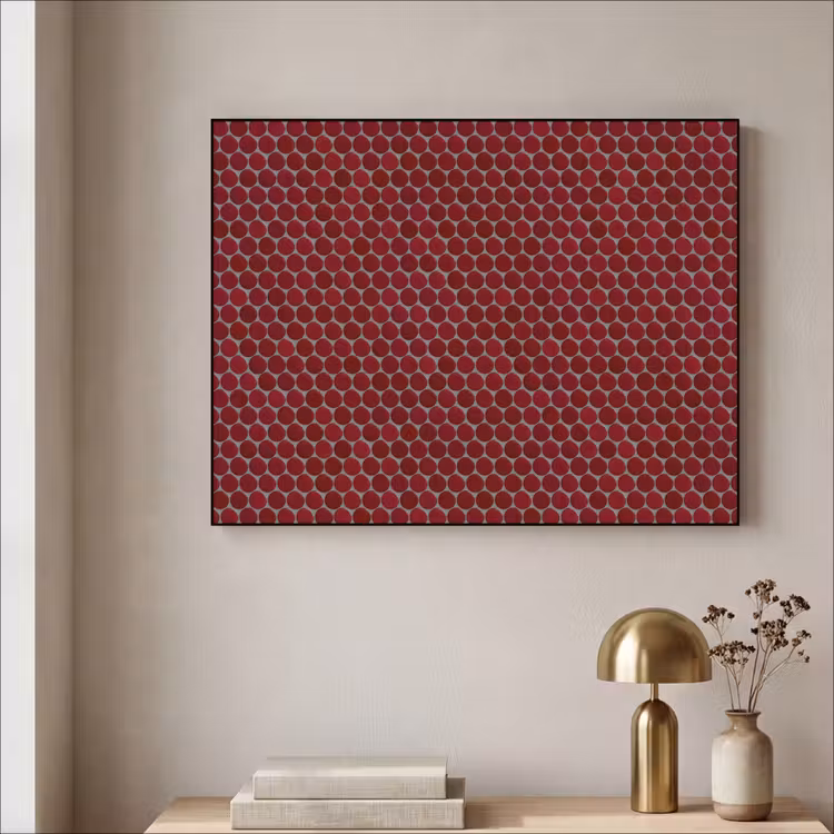 Art Frame - Penny - Mozaïek - Rond - Rood — 3